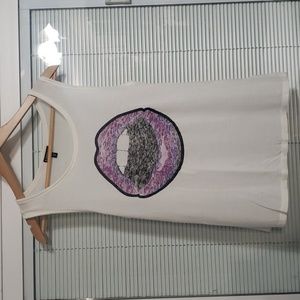 Express Graphic Tank size M Cream